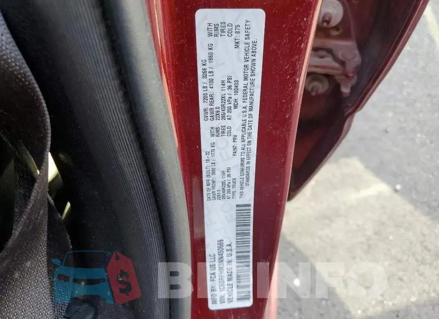 1C6SRFHM3NN450669 Photo# 12