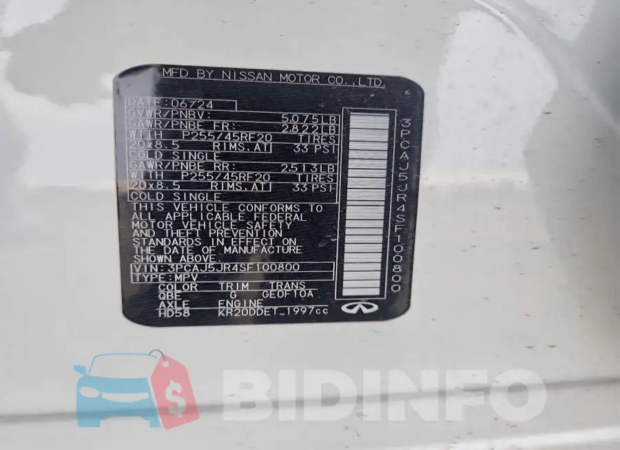 3PCAJ5JR4SF100800 Photo# 12