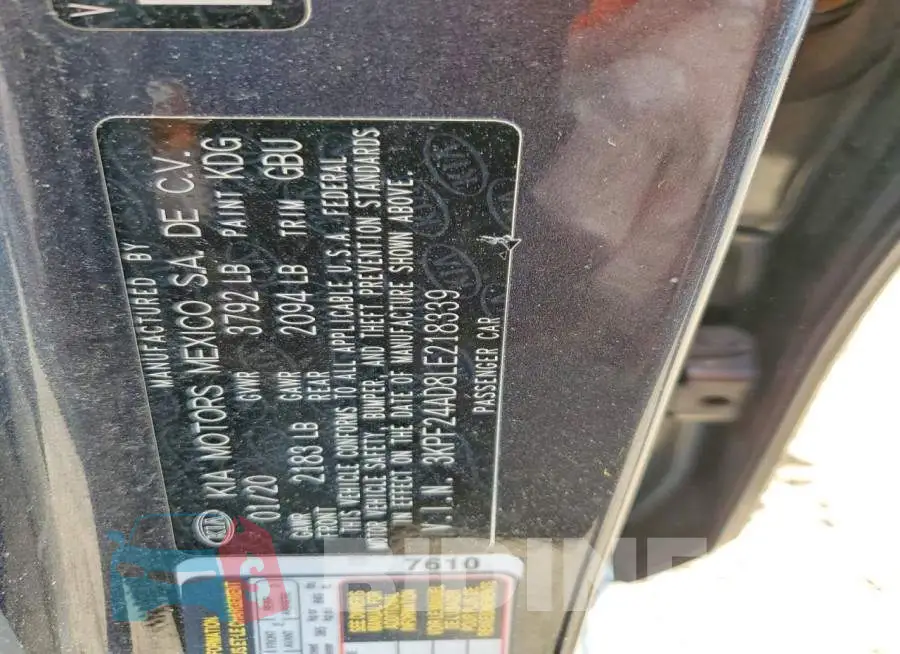 3KPF24AD8LE218339 Photo# 12
