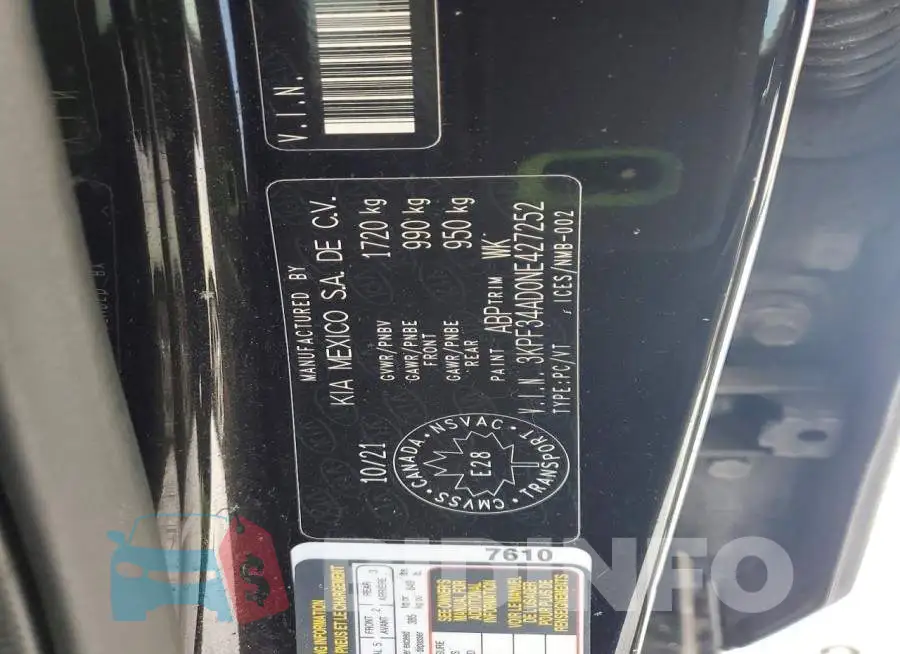 3KPF34AD0NE427252 Photo# 13