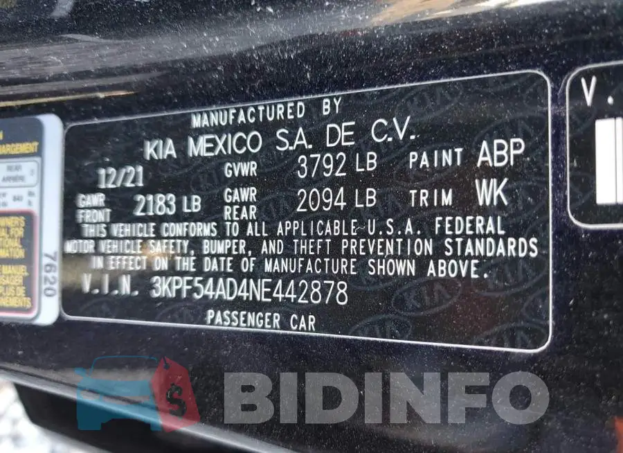 3KPF54AD4NE442878 Photo# 12