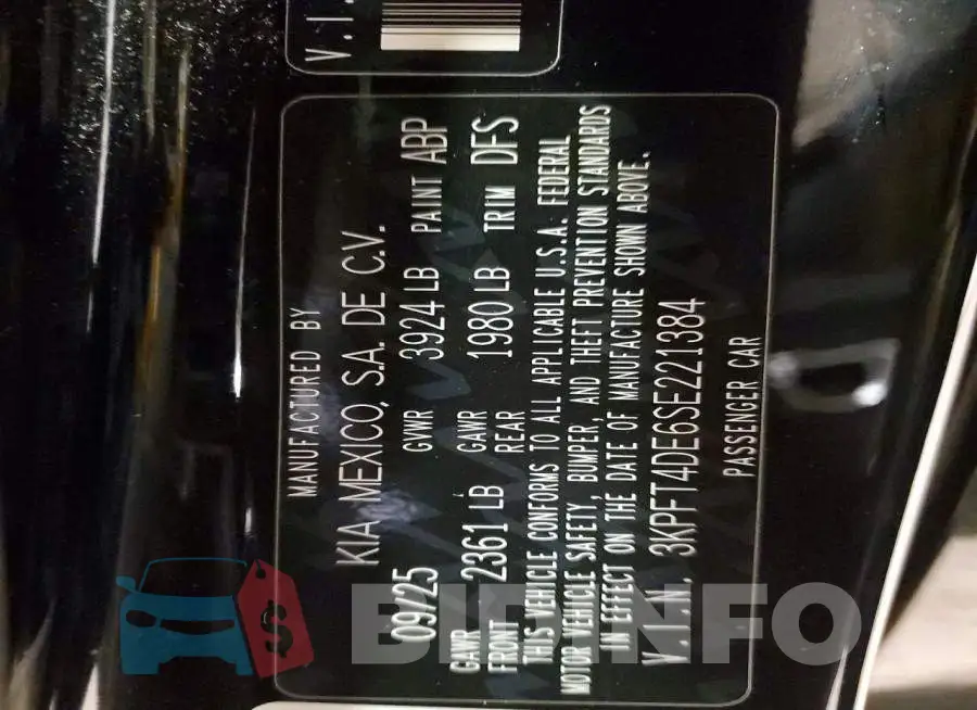 3KPFT4DE6SE221384 Photo# 12