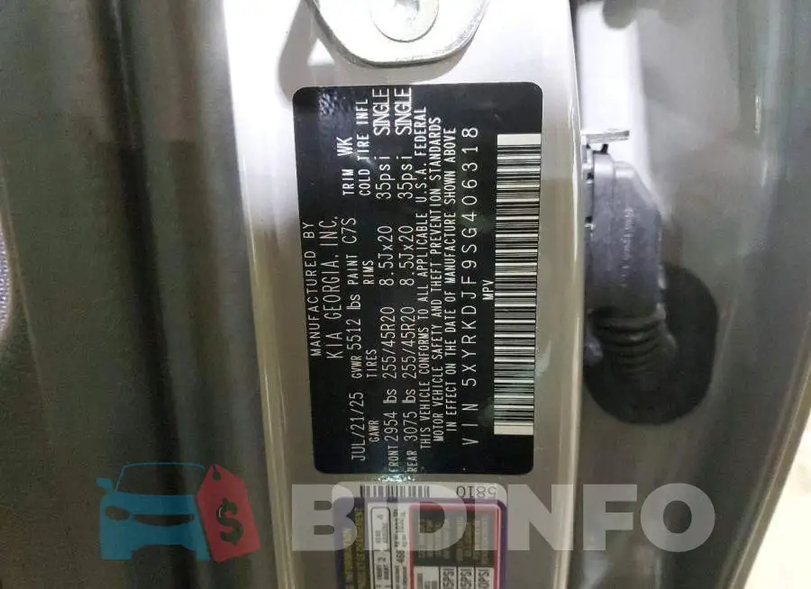 5XYRKDJF9SG406318 Photo# 14