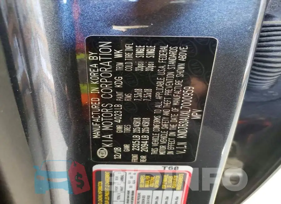 KNDJ63AUXL7000959 Photo# 12