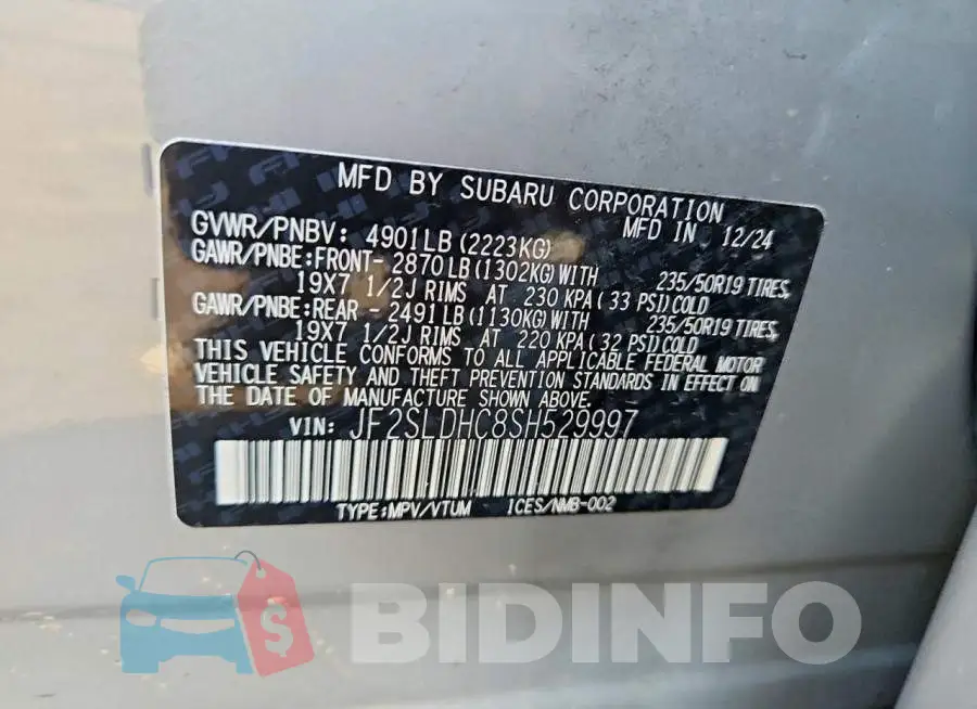 JF2SLDHC8SH529997 Photo# 12