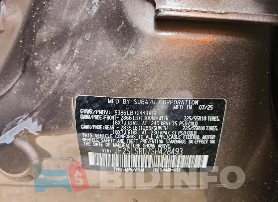 JF2SLSRD7SH428493 Photo# 14