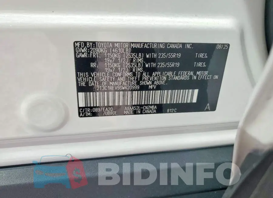 2T3C1RFV9SW420999 Photo# 14