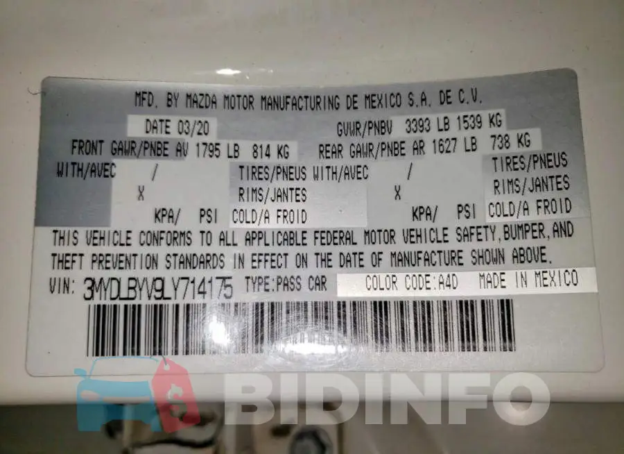3MYDLBYV9LY714175 Photo# 12