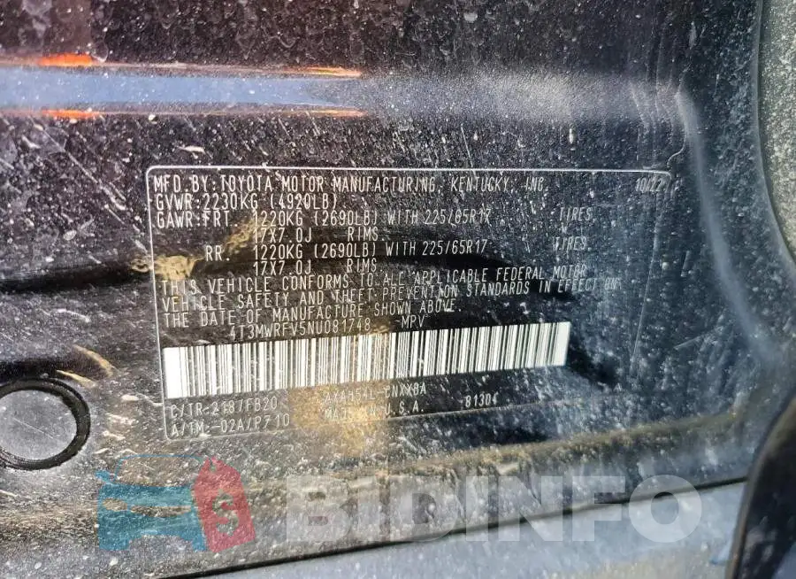 4T3MWRFV5NU081748 Photo# 13