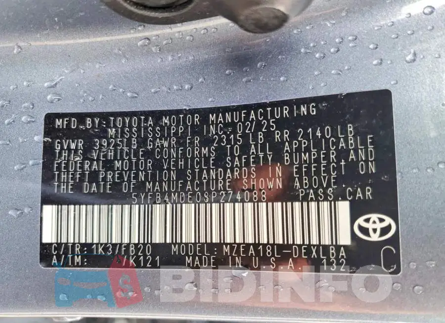 5YFB4MDE0SP274088 Photo# 13
