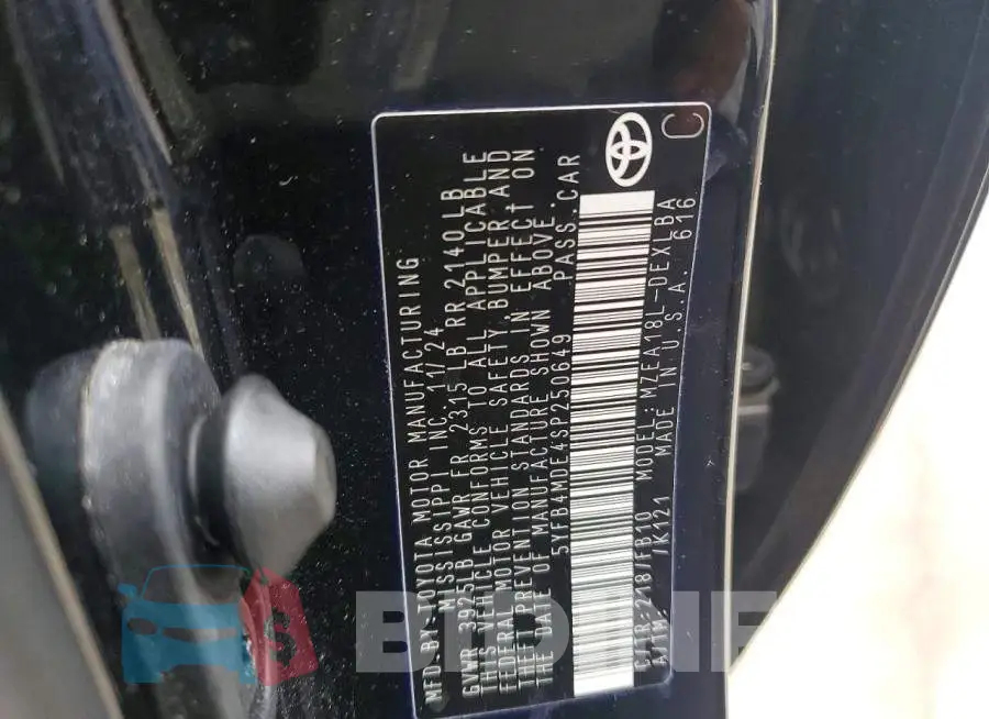 5YFB4MDE4SP250649 Photo# 12