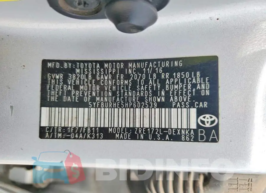 5YFBURHE5HP602539 Photo# 12