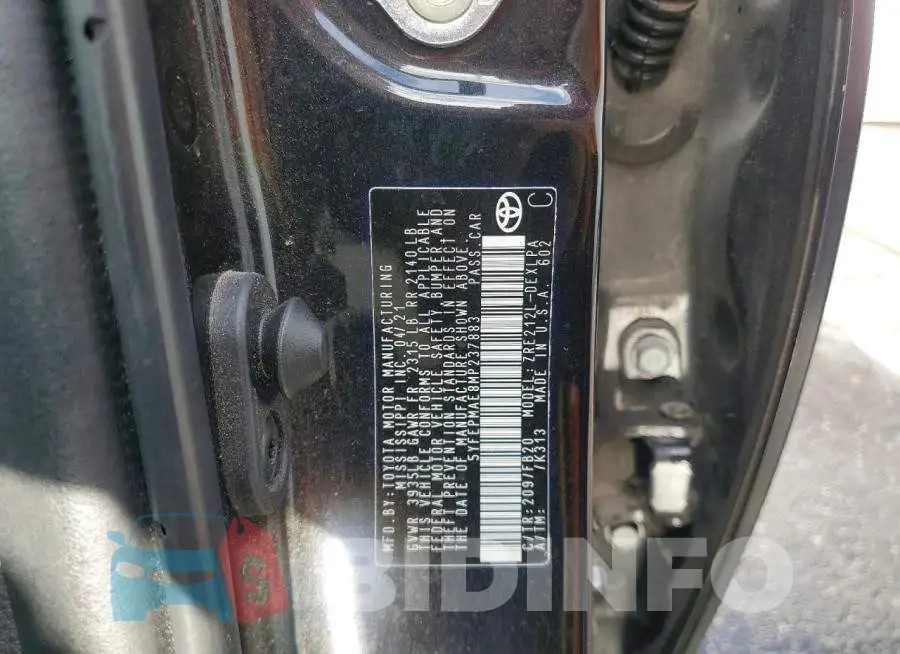 5YFEPMAE8MP237883 Photo# 12