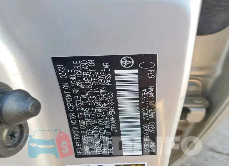 JTDKAMFP5M3189363 Photo# 12