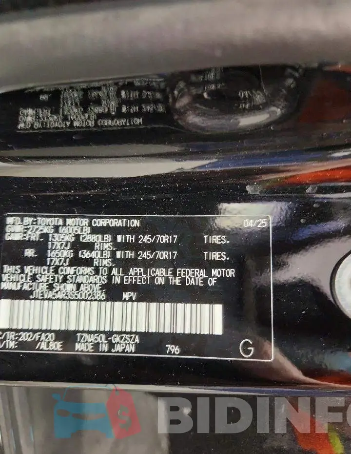 JTEVA5AR3S5002386 Photo# 13