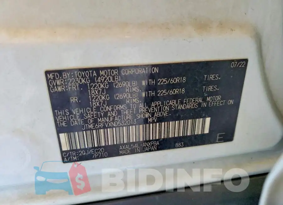 JTME6RFVXND532013 Photo# 13