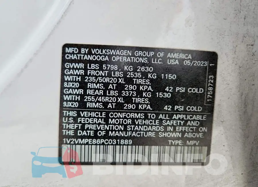 1V2VMPE86PC031889 Photo# 13