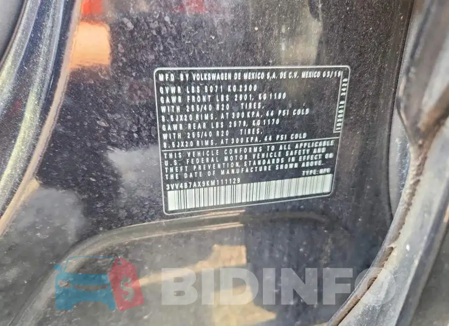 3VV4B7AX9KM111129 Photo# 13