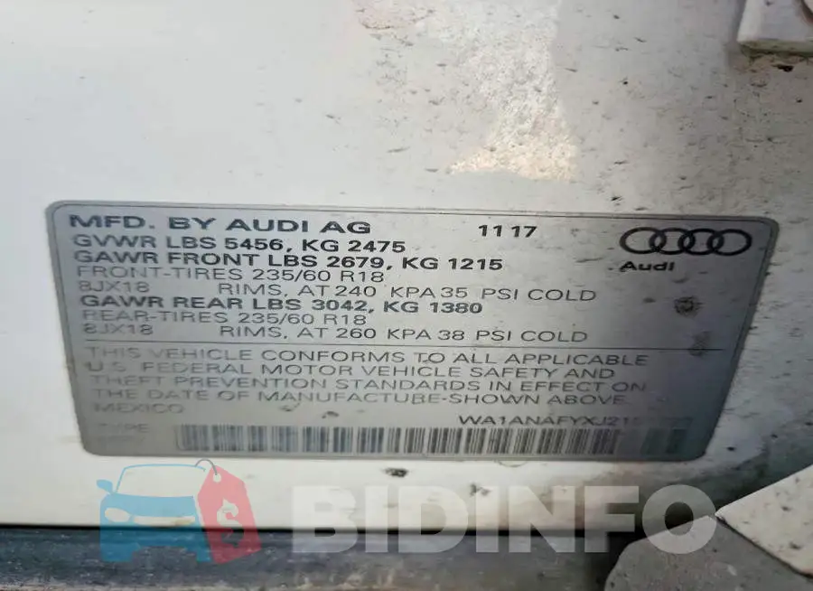 WA1ANAFYXJ2101720 Photo# 12