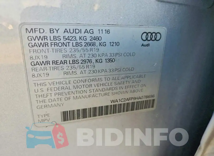 WA1C2AFP9HA078696 Photo# 14