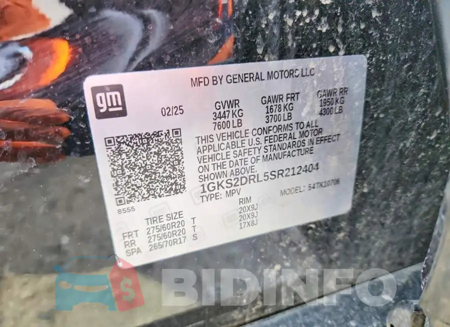 1GKS2DRL5SR212404 Photo# 14