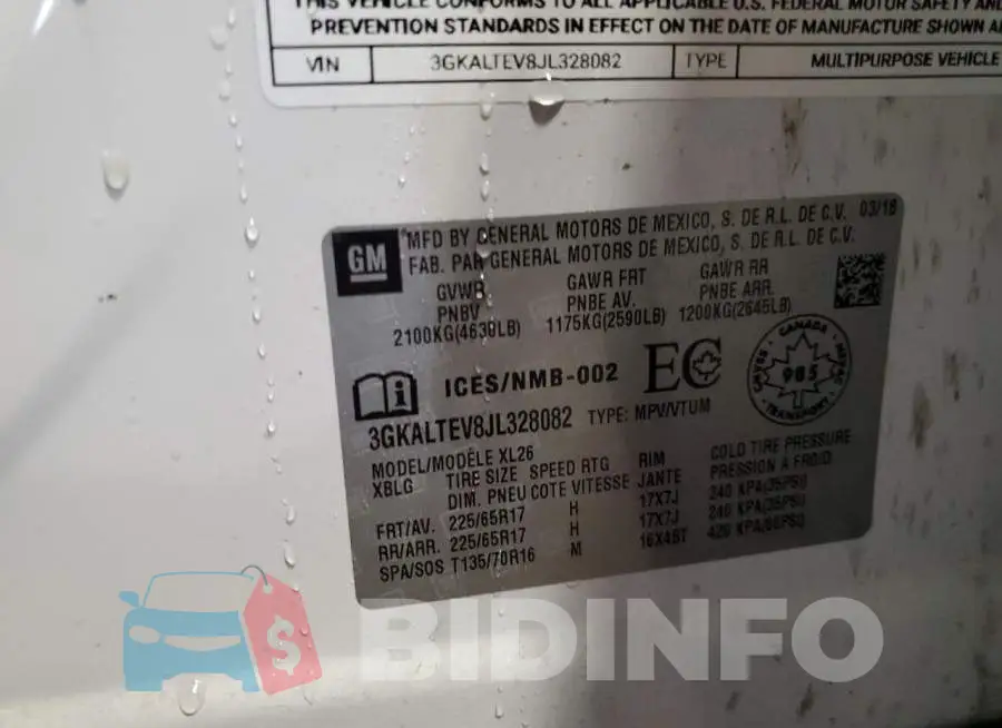 3GKALTEV8JL328082 Photo# 13