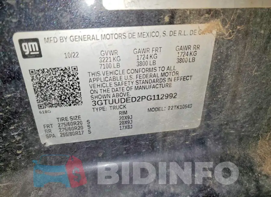3GTUUDED2PG112992 Photo# 13