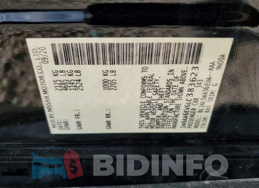 1N4AA6EV6LC383623 Photo# 13
