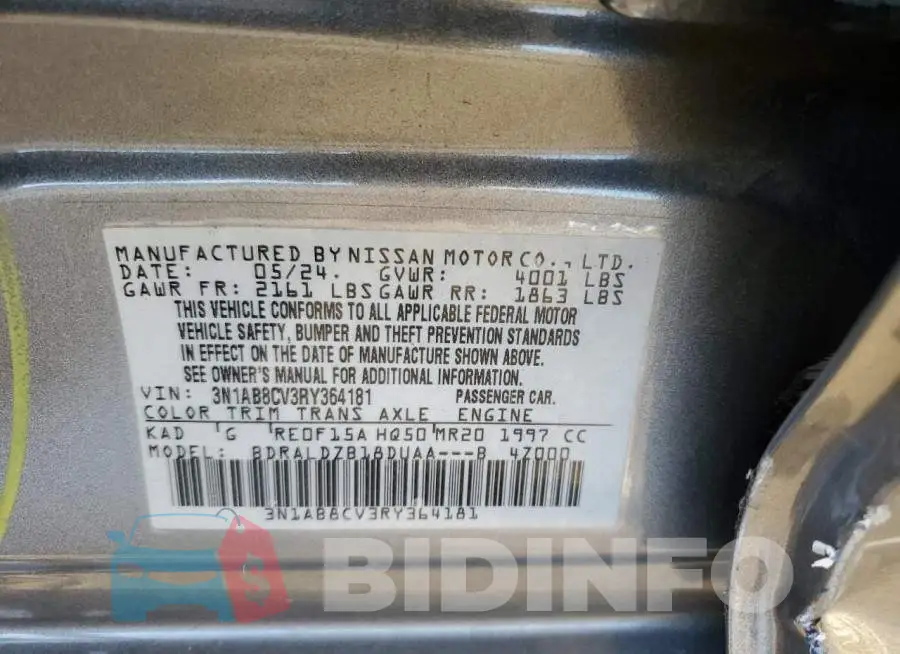 3N1AB8CV3RY364181 Photo# 12
