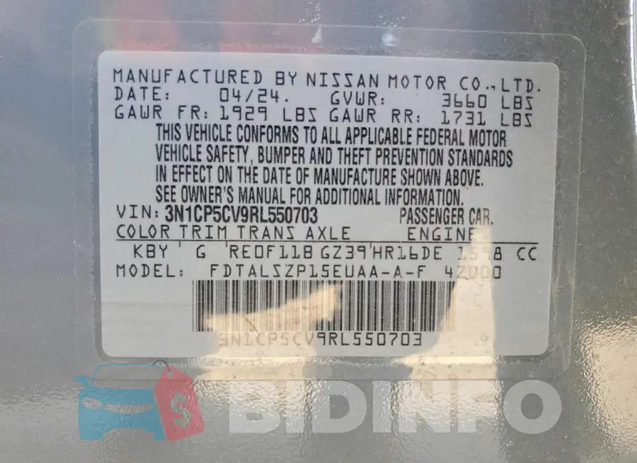 3N1CP5CV9RL550703 Photo# 13