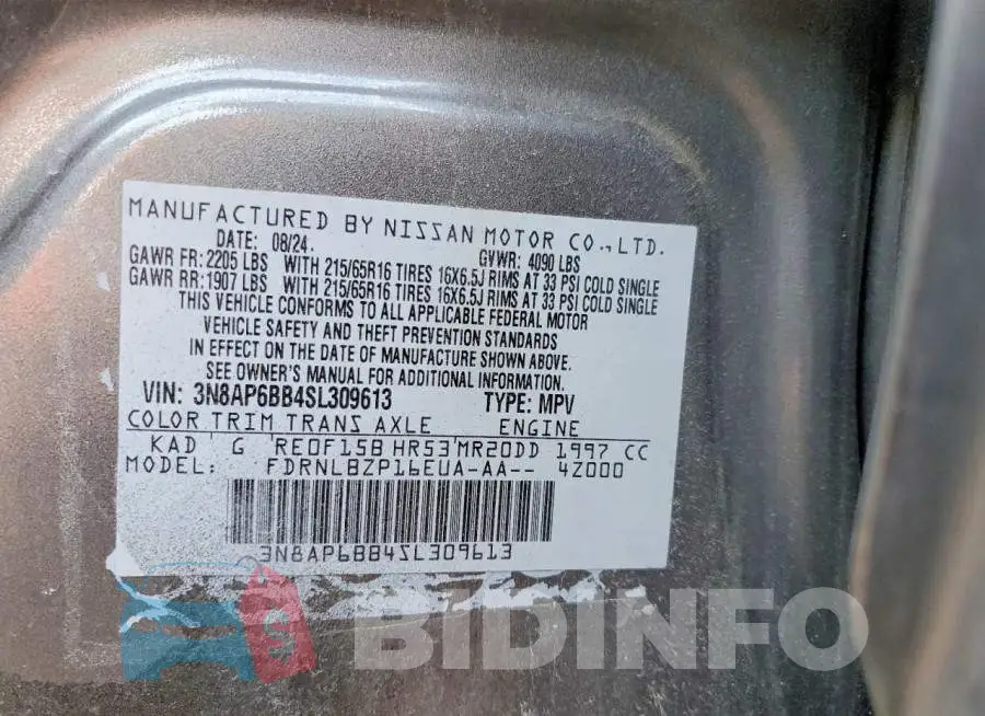 3N8AP6BB4SL309613 Photo# 13