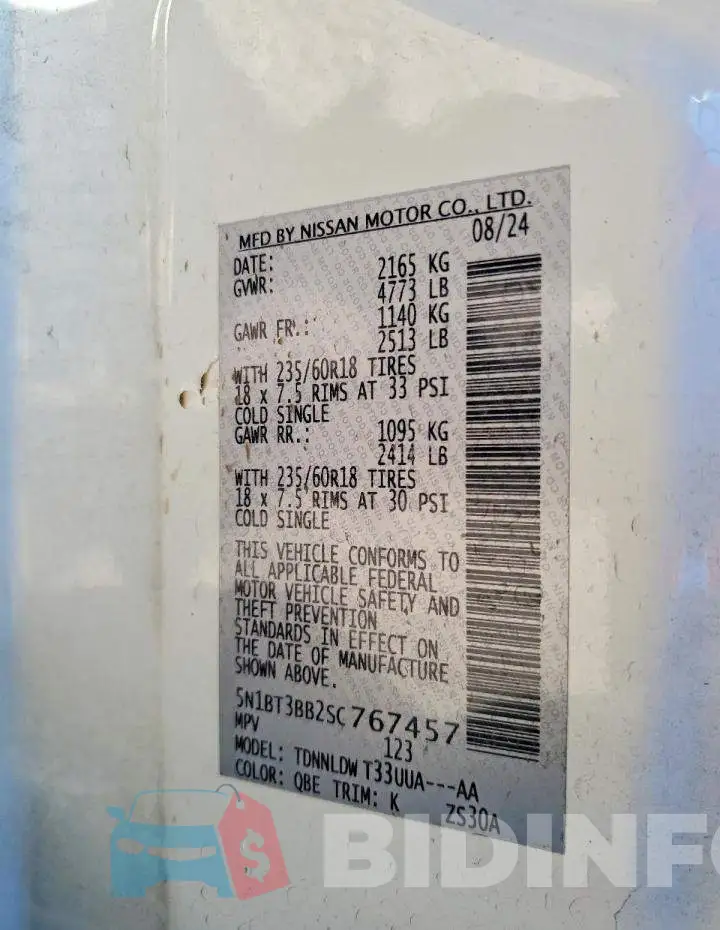 5N1BT3BB2SC767457 Photo# 13