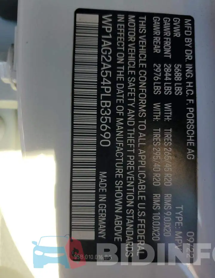 WP1AG2A54PLB35690 Photo# 13