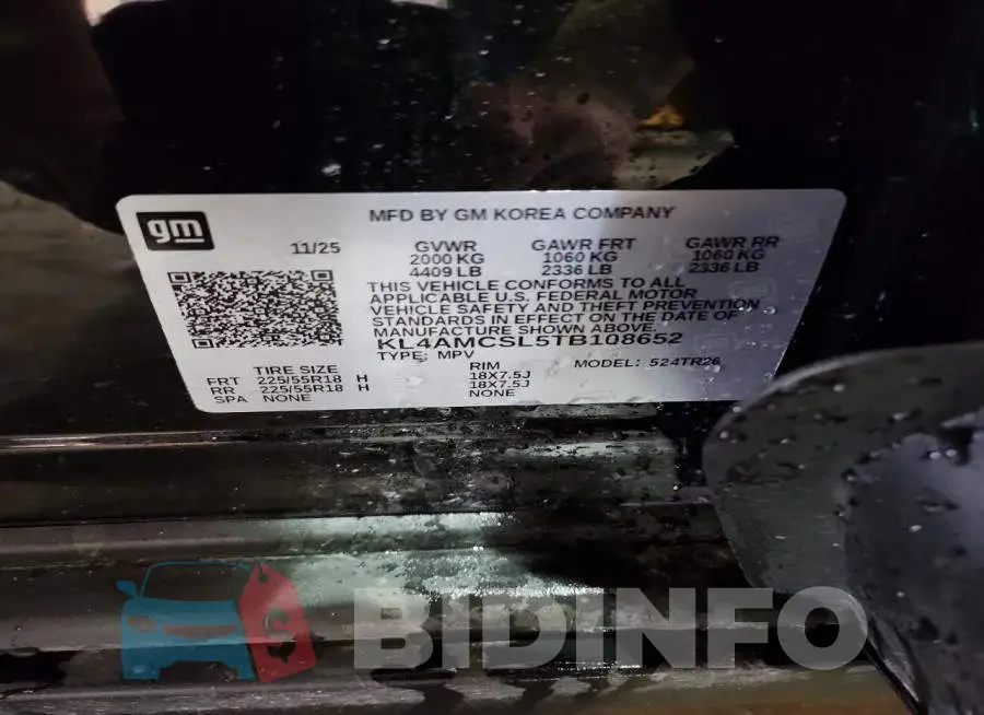 KL4AMCSL5TB108652 Photo# 14