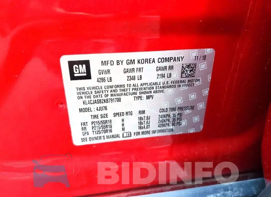 KL4CJASB2KB791700 Photo# 13