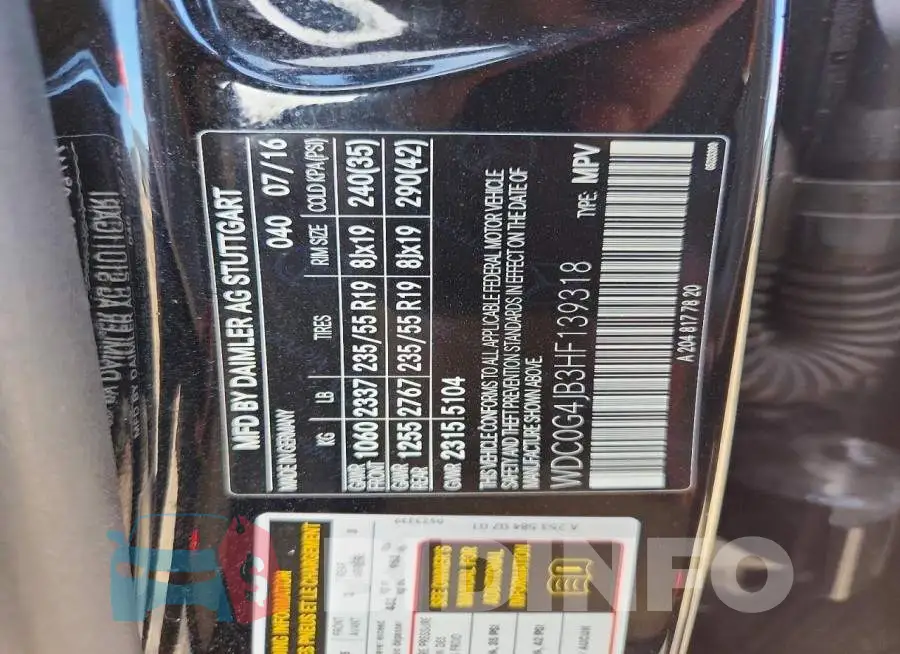 WDC0G4JB3HF139318 Photo# 13