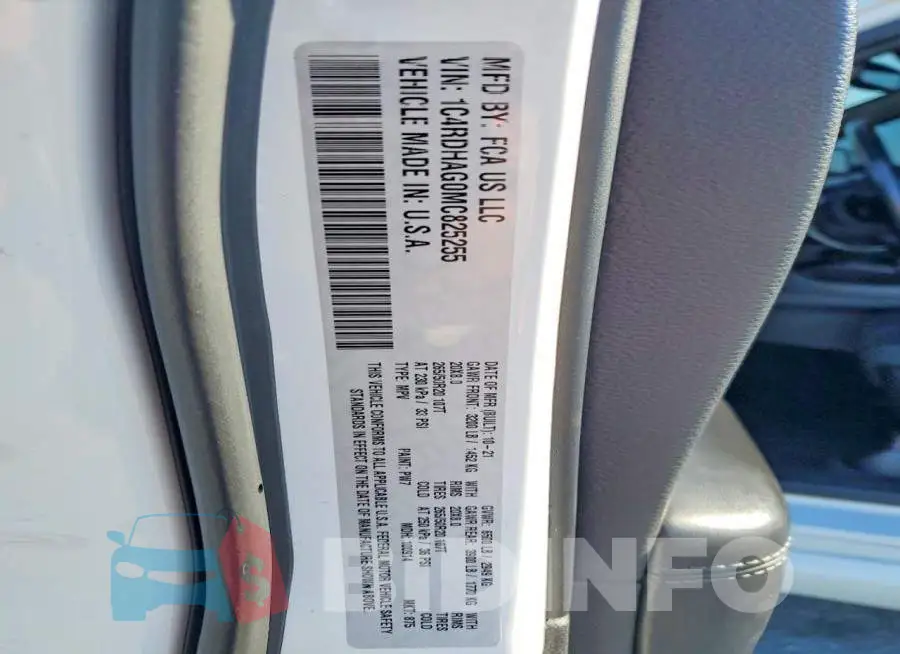 1C4RDHAG0MC825255 Photo# 13