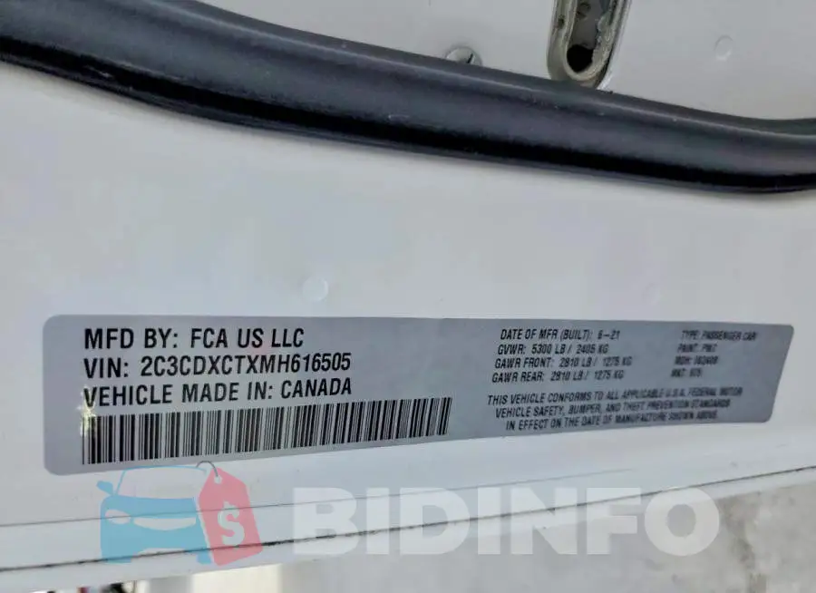 2C3CDXCTXMH616505 Photo# 12
