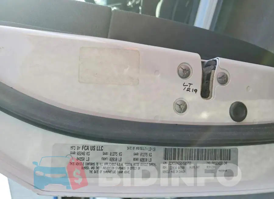 2C3CDZAG5KH583752 Photo# 13