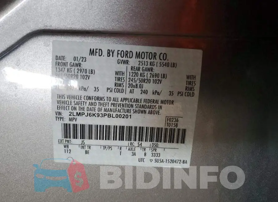 2LMPJ6K93PBL00201 Photo# 12