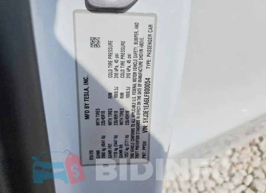 5YJ3E1EA6LF800054 Photo# 12