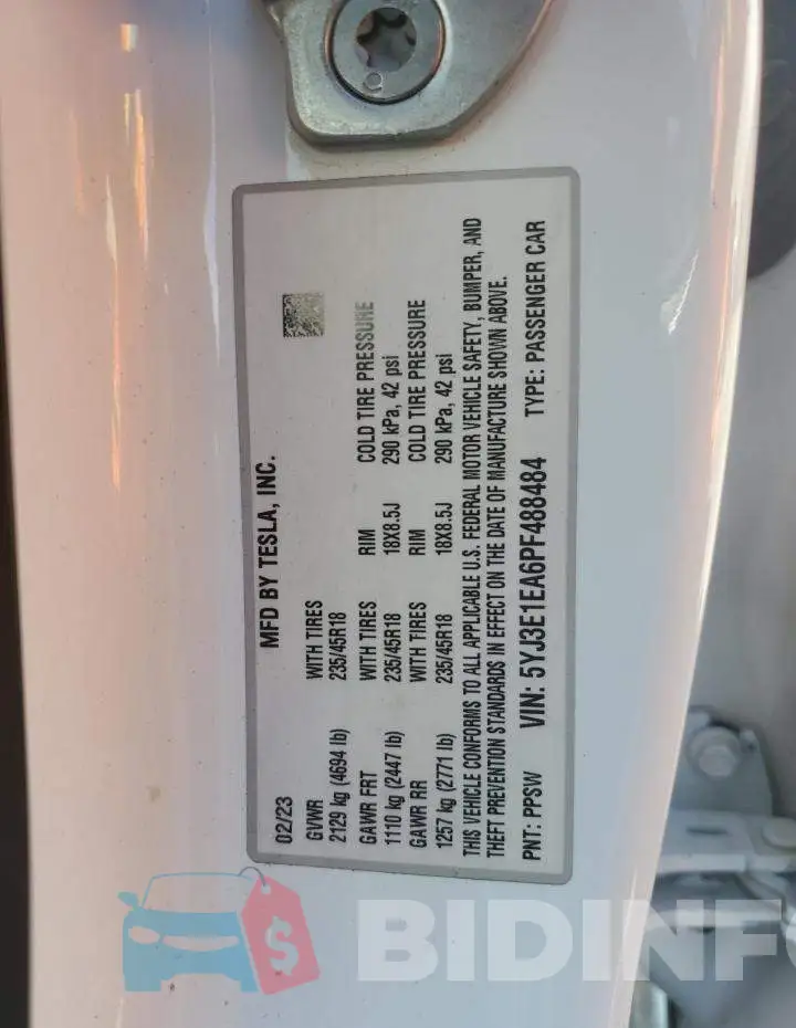 5YJ3E1EA6PF488484 Photo# 12