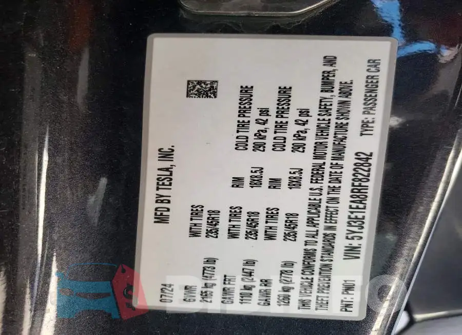 5YJ3E1EA8RF822842 Photo# 14