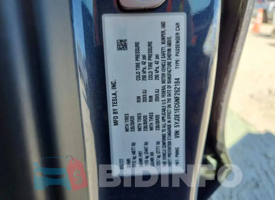 5YJ3E1EC6NF262184 Photo# 12