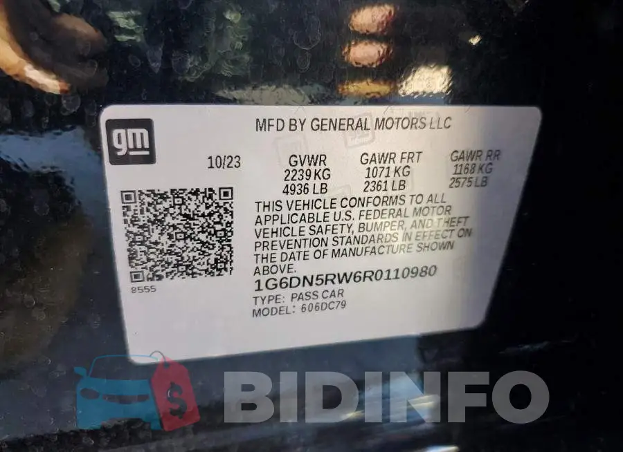 1G6DN5RW6R0110980 Photo# 12