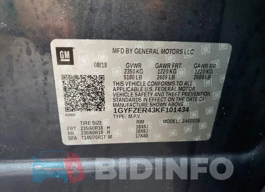 1GYFZER43KF101434 Photo# 13