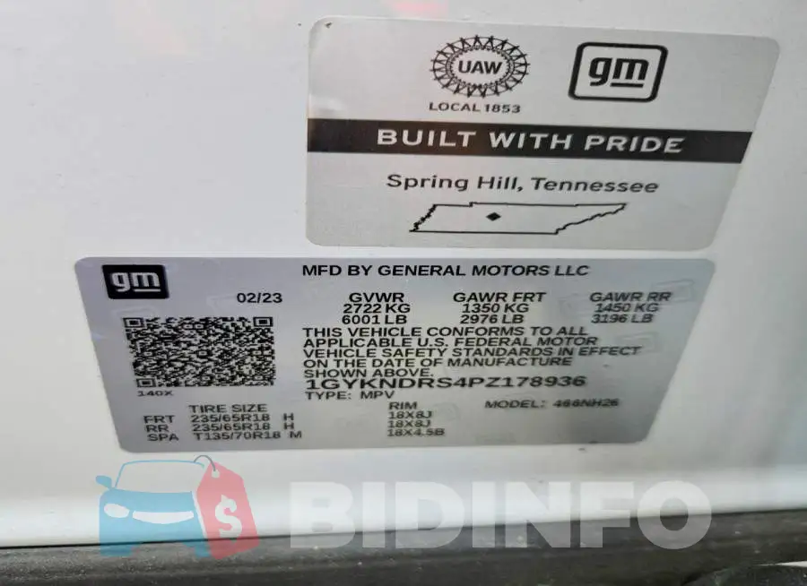1GYKNDRS4PZ178936 Photo# 13