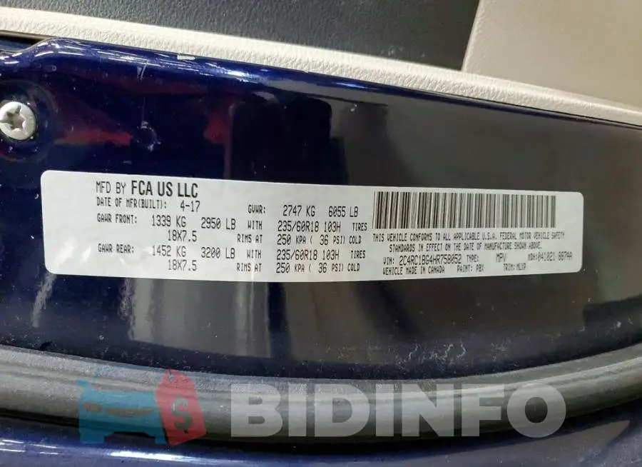2C4RC1BG4HR758052 Photo# 13