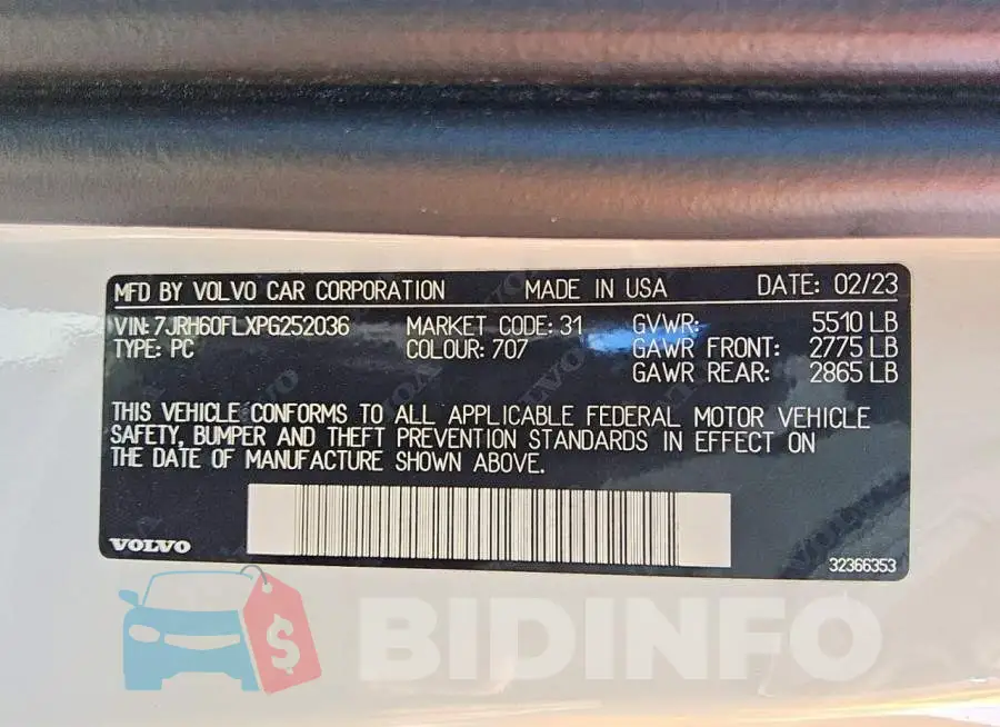 7JRH60FLXPG252036 Photo# 12