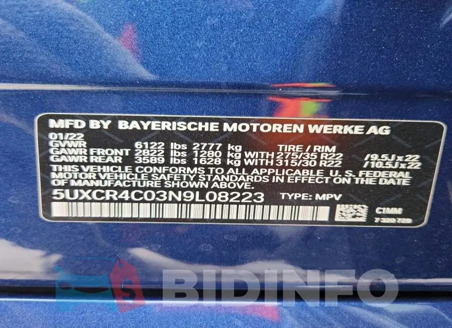 5UXCR4C03N9L08223 Photo# 12